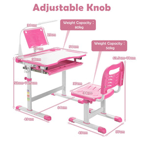 Home School Children Desk and Chair Set for Boys and Girls