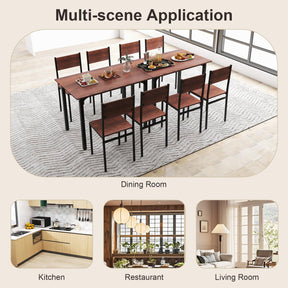 Dining Table Set for 4, Modern 5-Piece Kitchen Table & Chairs Set