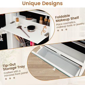 Giantex 120cm LED Jewelry Mirror Cabinet