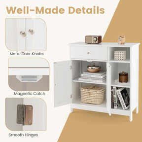Giantex Bathroom Floor Cabinet, Freestanding Kitchen Cupboard Storage Organizer