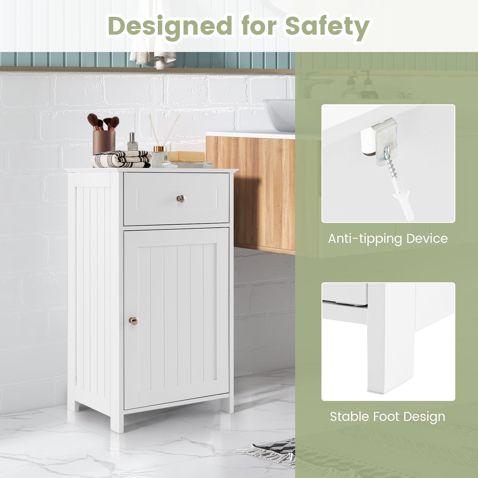 Giantex Single Door Bathroom Cabinet