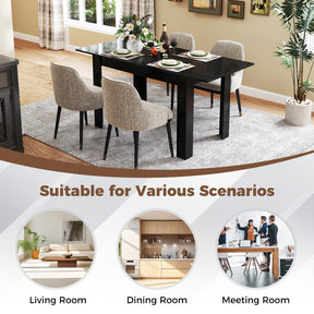Extendable Dining Table Kitchen Industrial Table w/ Adjustable Tabletop