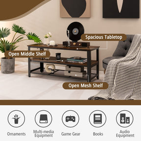 Giantex Console Table TV Stand for 50-Inch Flat Screen TVs, Brown