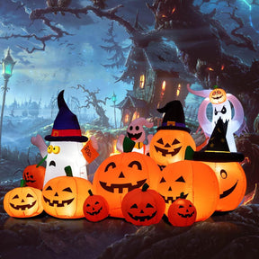 2.3M Halloween Inflatable Pumpkin Patch for Indoor Outdoor
