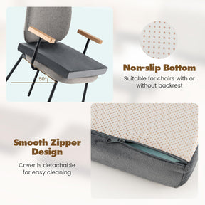 Giantex 10 Pack Seat Cushions Gel Memory Foam Infused Square Chair Pads