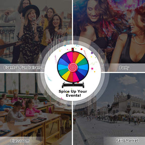 HONEY JOY 24" Tabletop Spinning Prize Wheel