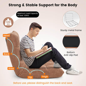Giantex Adjustable 14-Position Memory Foam Floor Chair