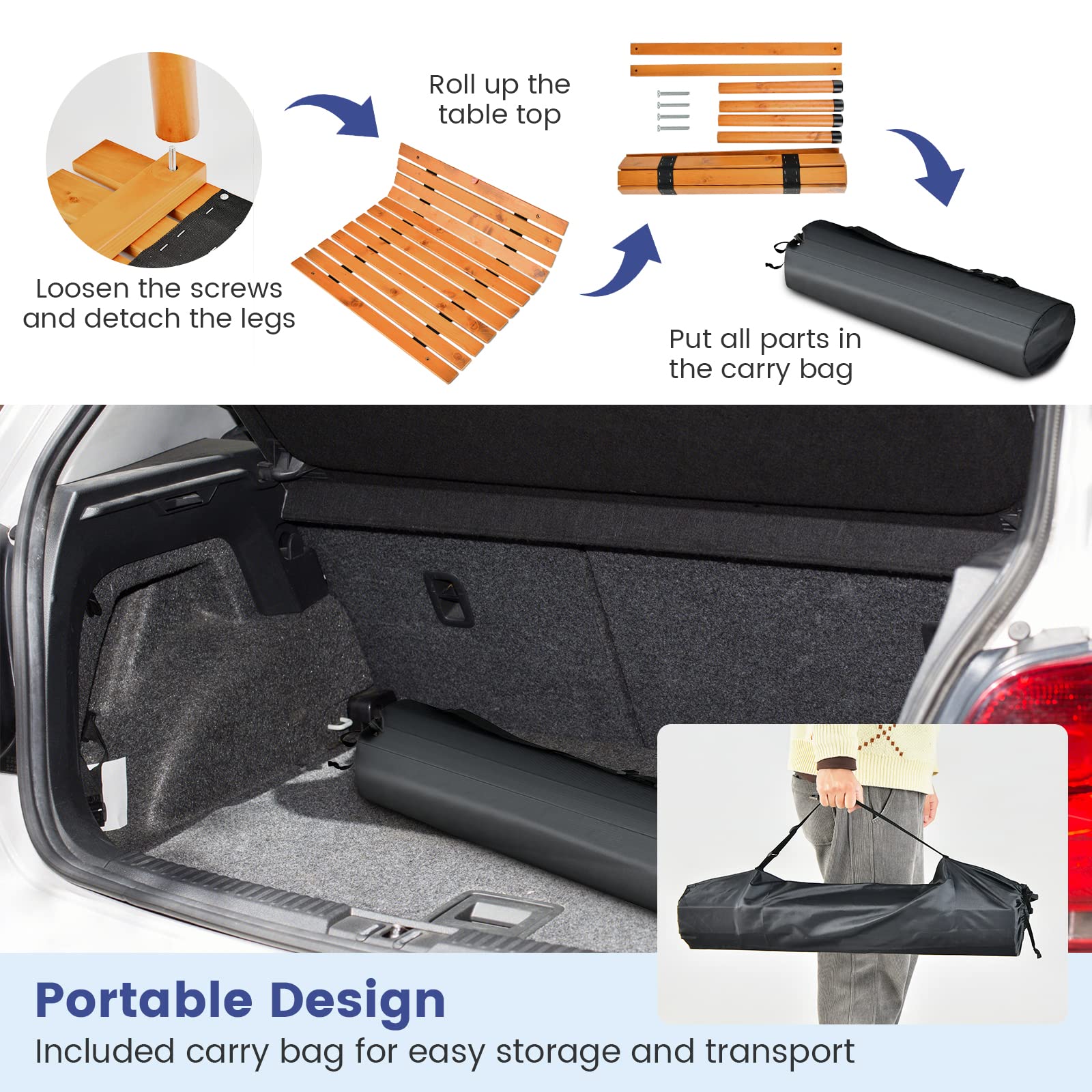 Outdoor Side Table, Outdoor Folding Camping Table