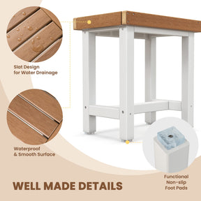 Waterproof Shower Bench, HDPE Inside Shower Seat for Bath Spa & Shaving Legs