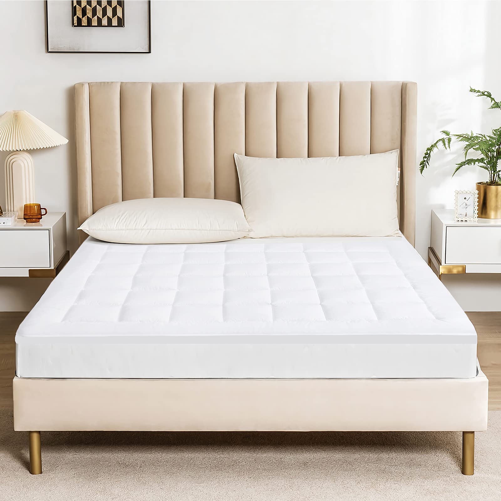 Mattress Pad Cover, Single/Double/Queen/King Size