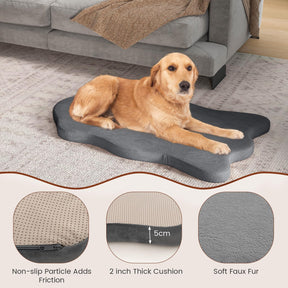 Dog Bed for Large Dogs, Orthopedic Dog Bed with Memory Foam Support, Waterproof Dog Crate Mat with Removable Cover