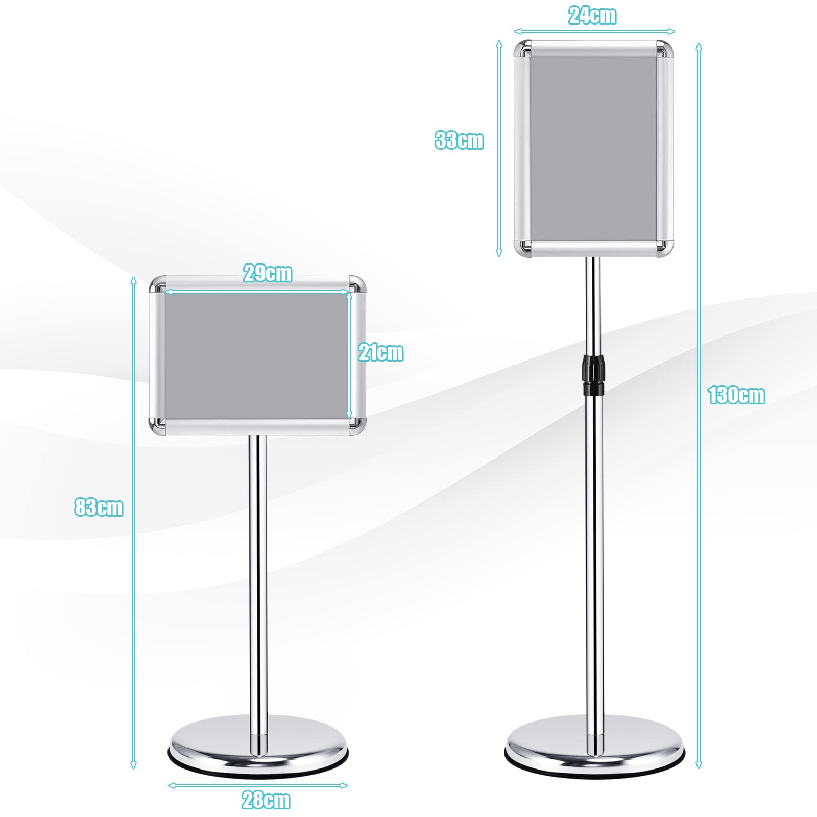 Giantex Floor Poster Stand Stand Height Adjustable