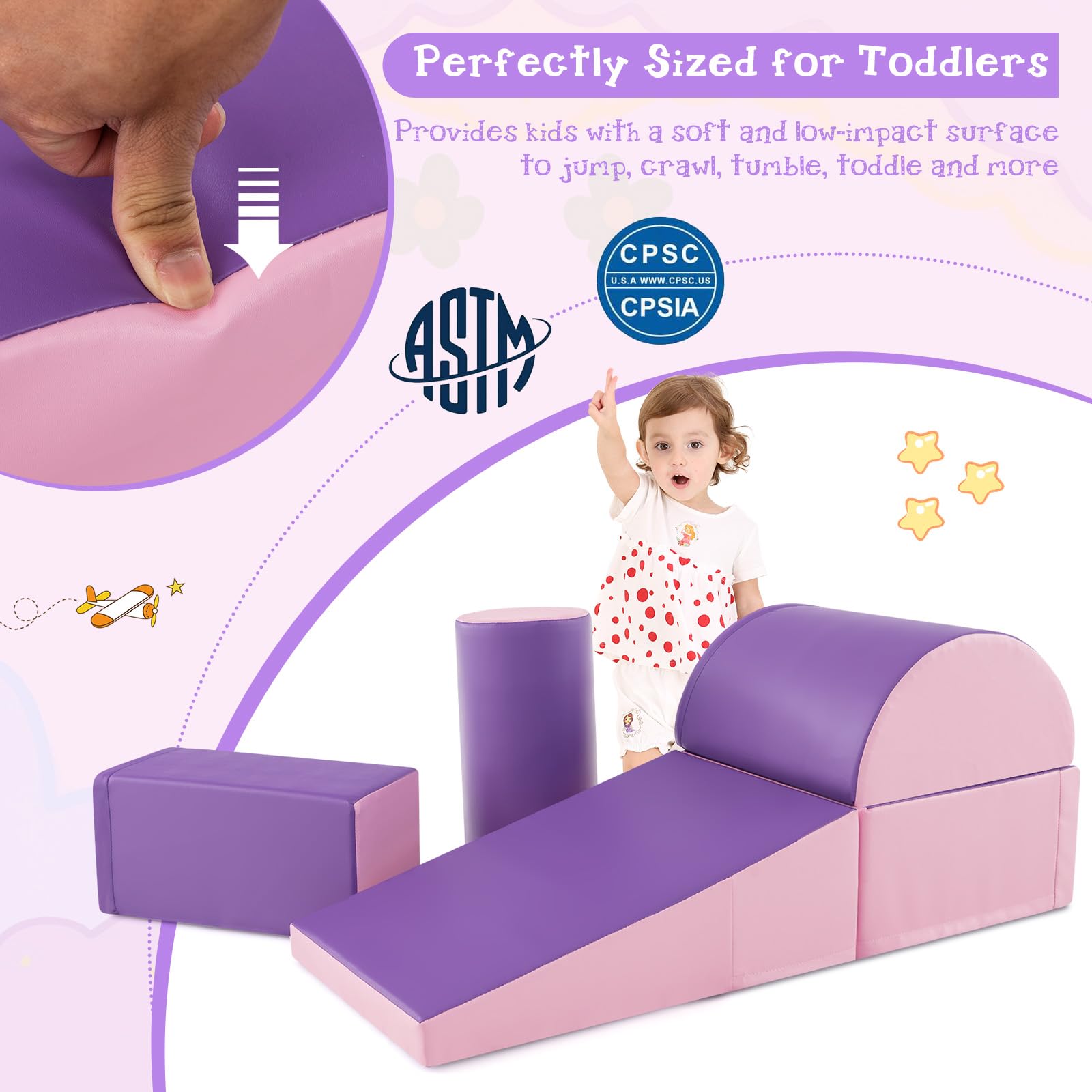 Kid Crawl Climb Foam Shapes Playset for Toddler