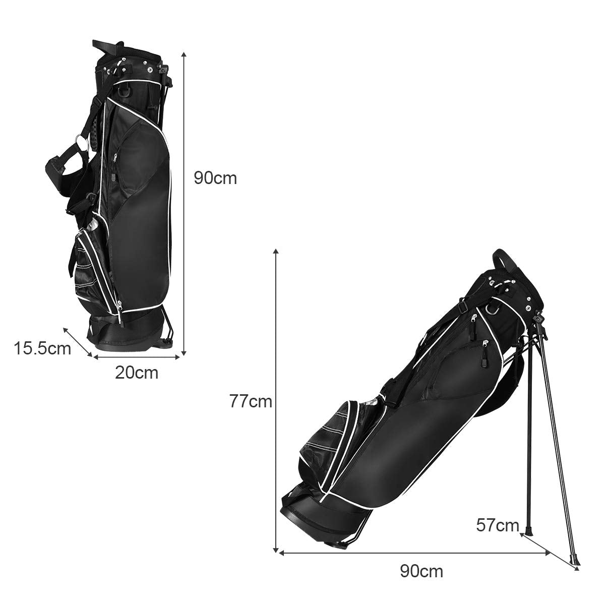 Giantex Lightweight Golf Stand Bag, Organized Golf Club Bag, Easy Carry