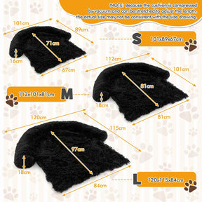 Plush Calming Dog Couch Bed, Dog Sofa Bed for Furniture Protector