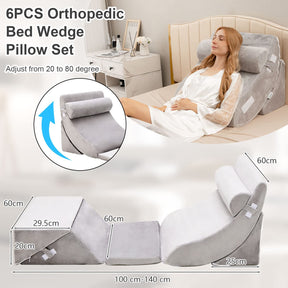 Giantex 6PCS Orthopedic Bed Wedge Pillow Set