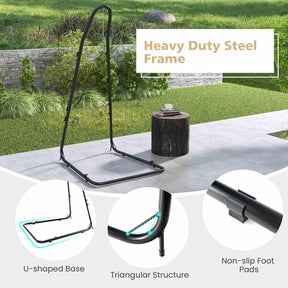 Hammock Chair Stand, Adjustable Swing Chair Stand with Heavy-Duty Steel Frame