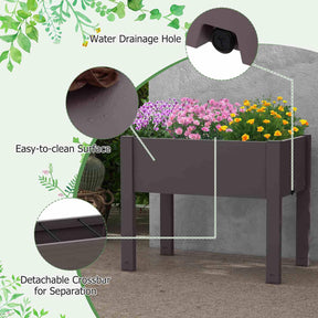 Raised Garden Bed, Self-Watering Planter Box with Water Level Indicator