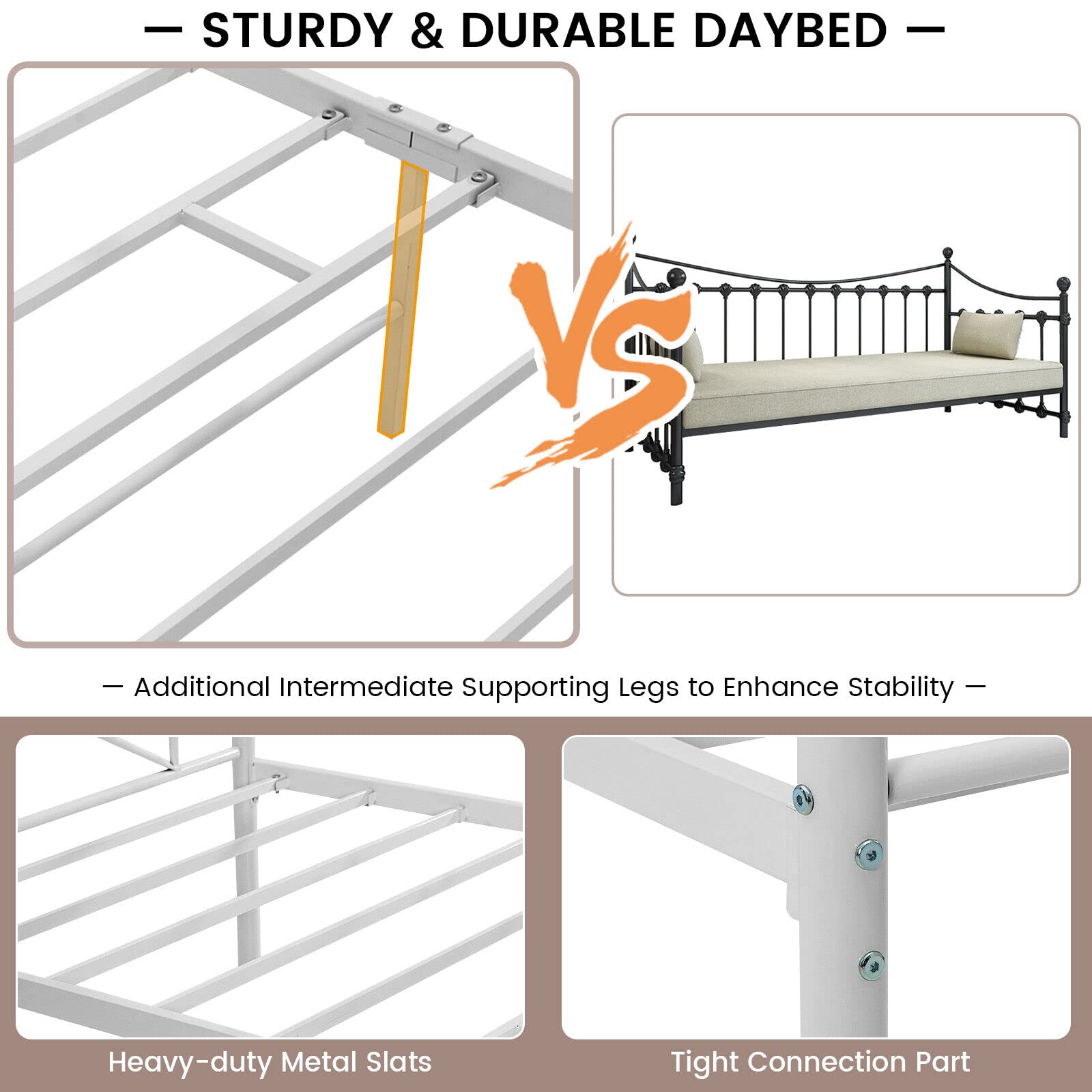 Metal Daybed Frame Single Size