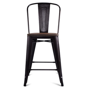 Giantex Metal Bar Stool Set of 2, Industrial Metal Chairs Set