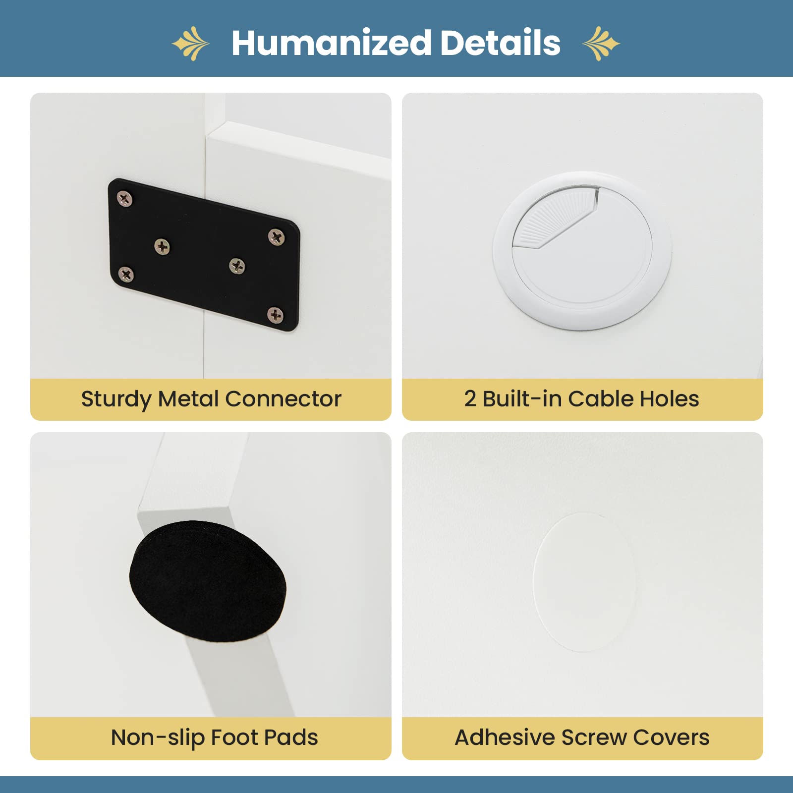 Large L-Shaped Computer Desk, Modern Home Office Writing Desk Workstation