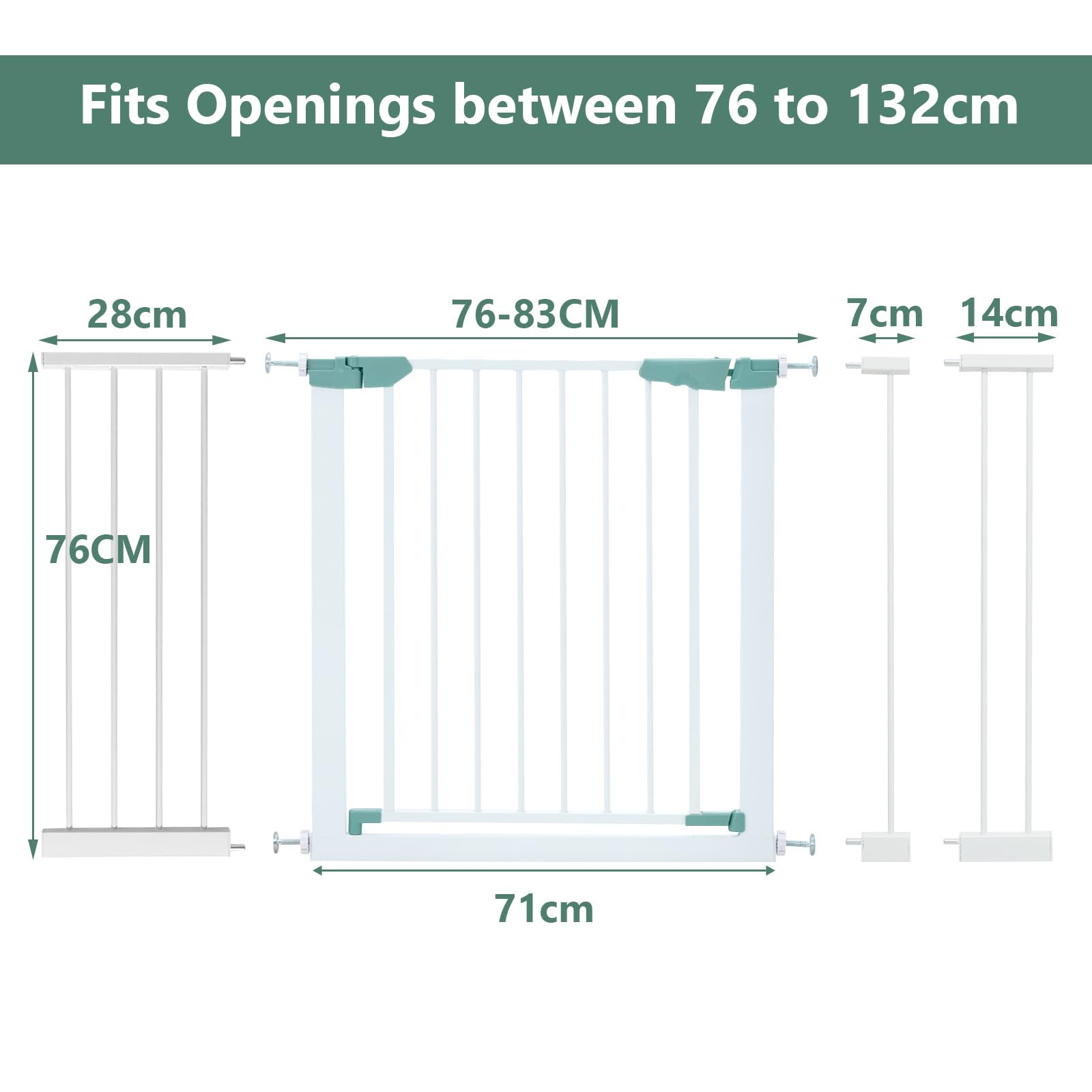70-119CM Adjustable Baby Safety Gate