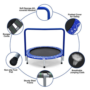 HONEY JOY 36” Kids Trampoline, Foldable Toddler Trampoline for Indoor and Outdoor