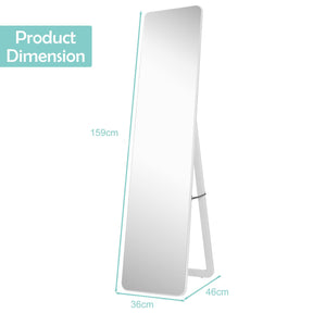 Giantex 160 cm x 37cm Full Length Mirror, Floor Mirror with Stand, Free Standing or Wall Mounted Mirror