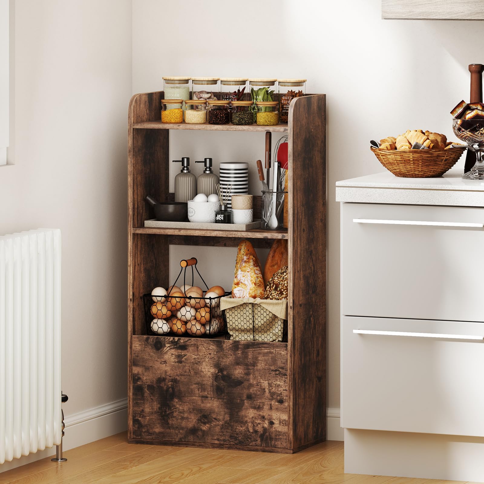 Bookcase with Drawer Freestanding Bookshelf Storage Rack for Living Room