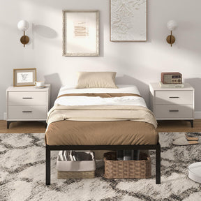 Giantex Twin Size Platform Bed Frame, 36 cm High Heavy-Duty Metal Bed Base with Under Bed Storage Space