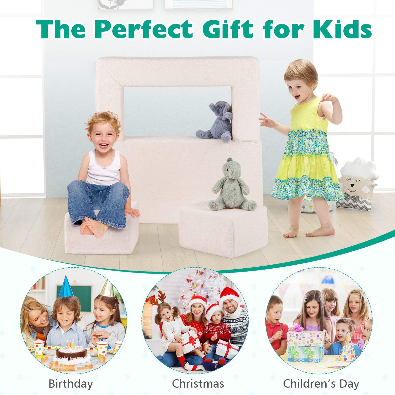 Baby Joy Convertible Foam Armchair for Children