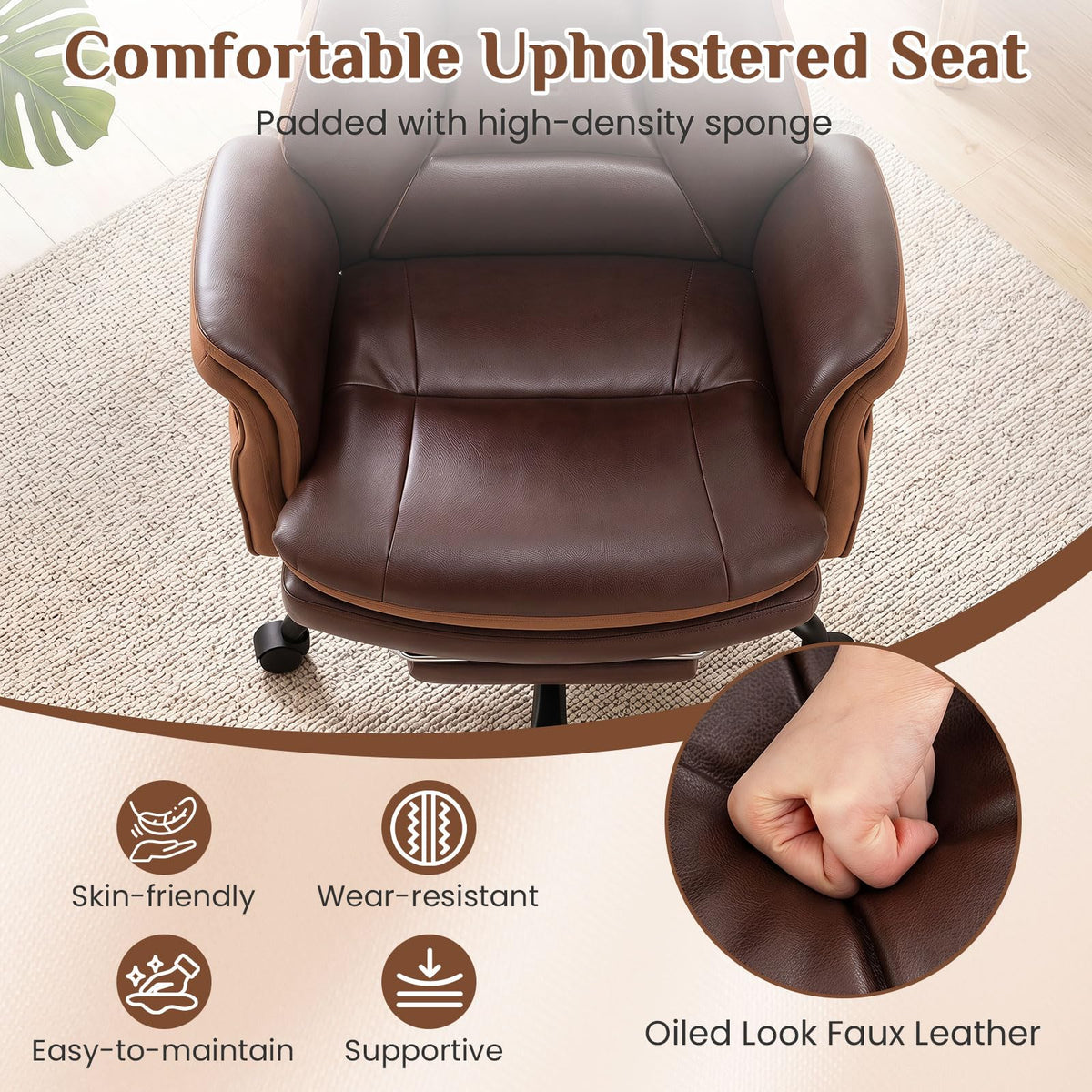 Big & Tall Office Chair, Ergonomic Criss Cross Chair