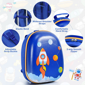 2 PCS Kids Luggage Set, 13" & 16" Kids Carry On Suitcase Set, Children Travel Rolling Trolley Suitcase
