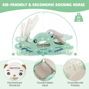 HONEY JOY 4-in-1 Kids Slide Rocking Toy