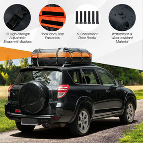 595 L Rooftop Cargo Carrier, Waterproof Car Roof Bag for All Vehicles with/Without Rack
