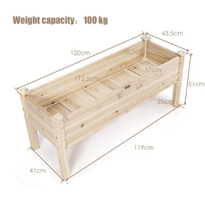 Giantex Raised Garden Bed, Elevated Wooden Planter Box Kit