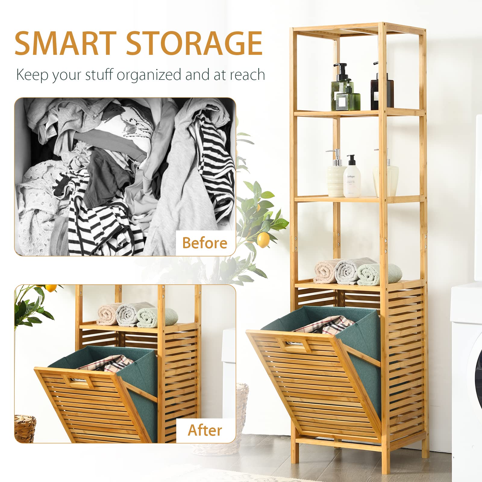 Giantex Bathroom Tilt-out Laundry Hamper