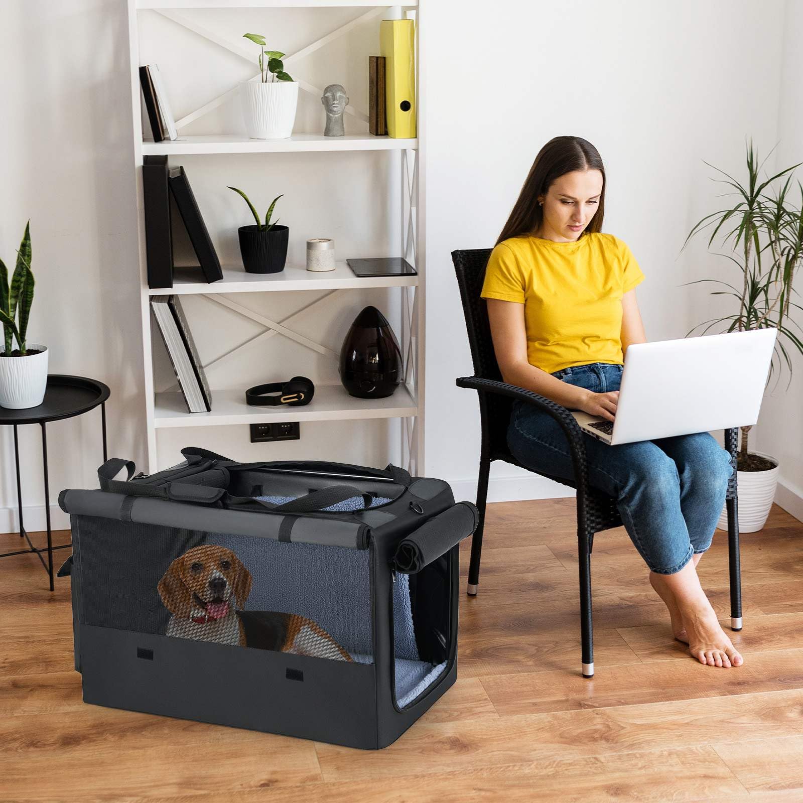 Folding Soft Dog Crate, Portable and Foldable Pet Carrying Bag