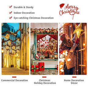 Pre-Lit Artificial Holiday Christmas Xmas Tree with 11 Mode & Color Lights