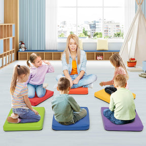 6 PCS Square Floor Cushions, Soft Sponge Floor Pillows