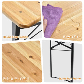 3PCS Outdoor Folding Picnic Table Bench Set
