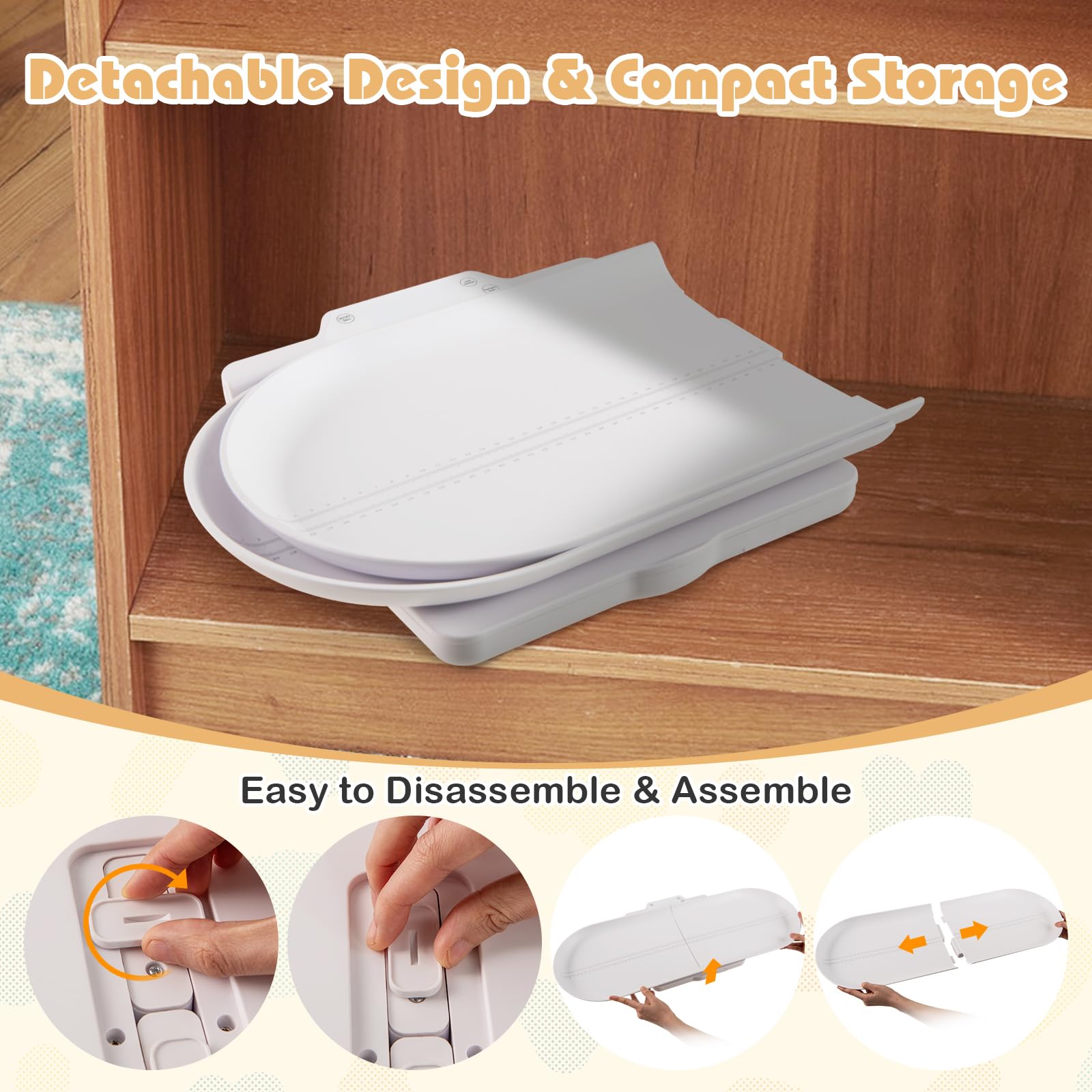 3 in 1 Infant Scale w/Detachable Tray for Body Weight & Height Measurement, Weight Scale w/APP Control