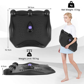 Giantex Anti Fatigue Standing Desk Mat, Ergonomic Stand Up Foot Mat with Massage Roller Ball & Foot Massage Points, Black
