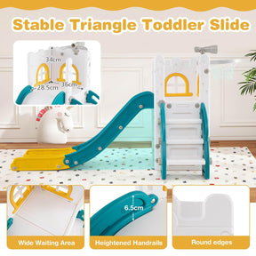 HONEY JOY 6 in 1 L-Shaped Toddle Slide for Toddlers Age 1-3