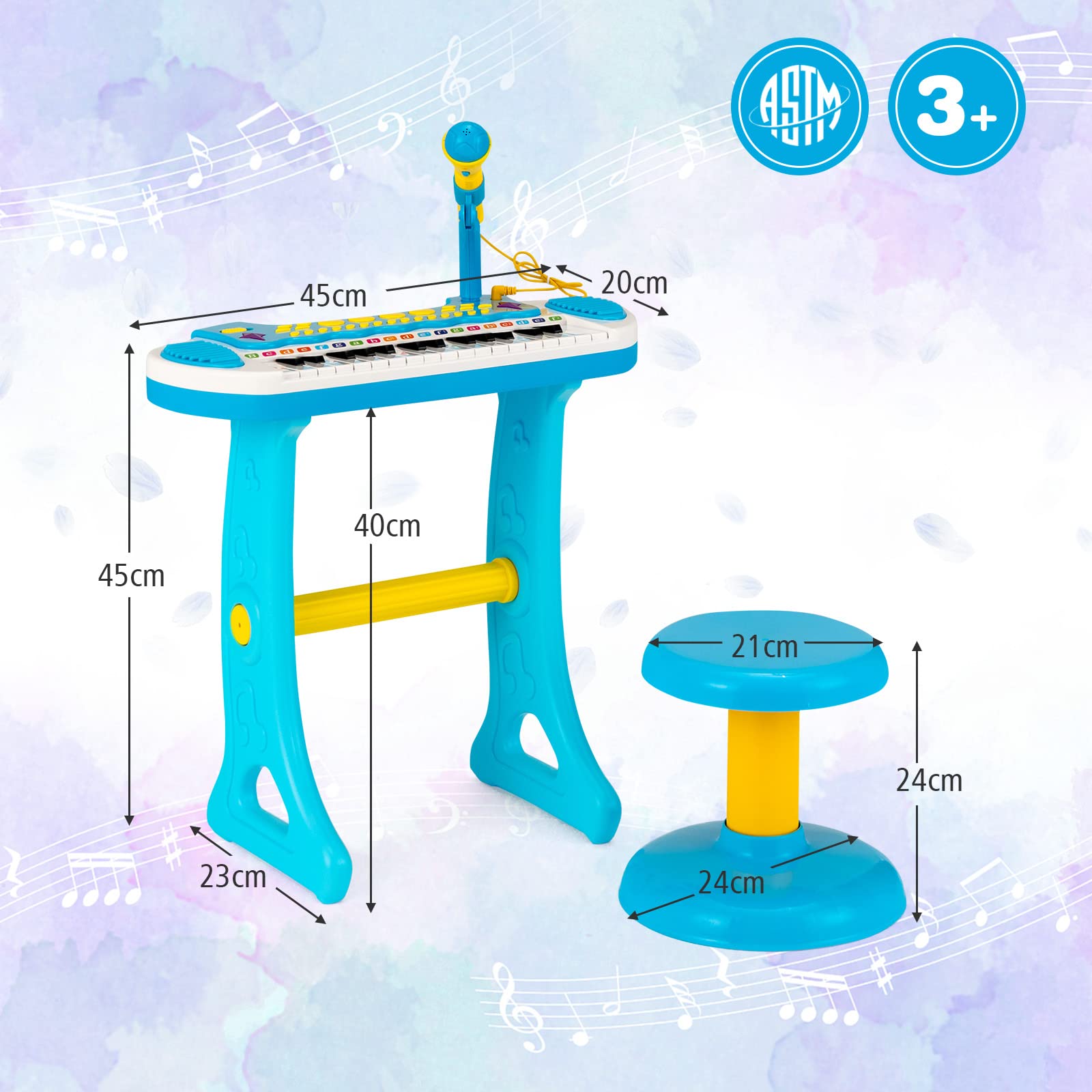 HONEY JOY 31-Key Electronic Keyboard Piano