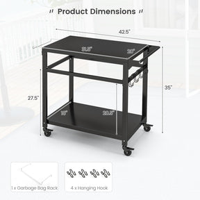Giantex Outdoor Grill Cart - Pizza Oven Stand Table