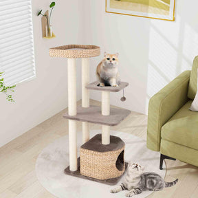 131cm Cattail Cat Tower for Indoor Kittens & Adult Cats