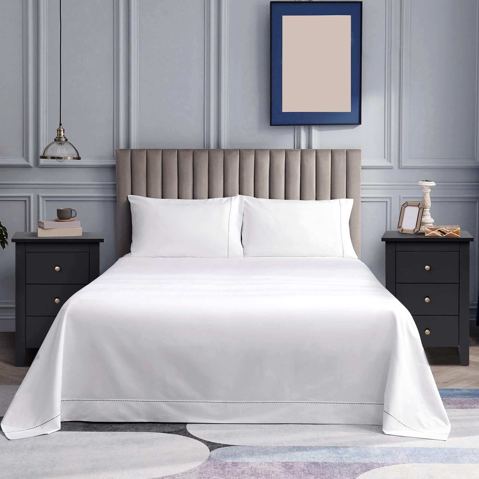 Giantex Nightstand with Drawers 3 Drawers