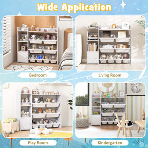 HONEY JOY Kids Bookshelf, Toy Storage Organiser