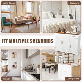 Giantex Kitchen Buffet Cabinet, Modern Storage Cabinet with with 2-Door Cabinet and 2 Drawers